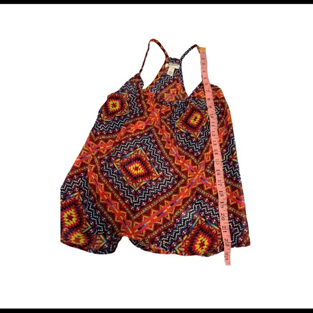 Aztec & Colorful Pattern Tank Top.Open back M - Picture 15 of 15